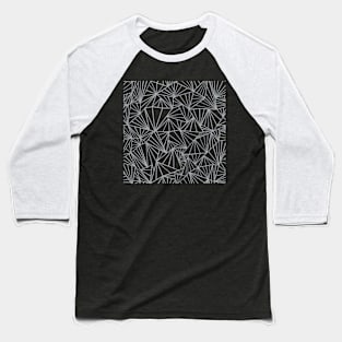 Abstract Fan Repeat Grey Baseball T-Shirt